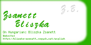 zsanett bliszka business card